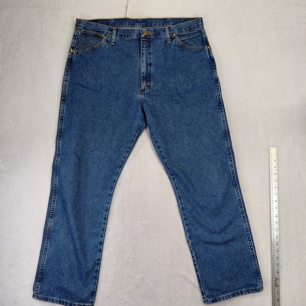 Wrangler Cowboy Cut Original Fit Jeans 13MWZGK Blue Denim 38x30 Mens